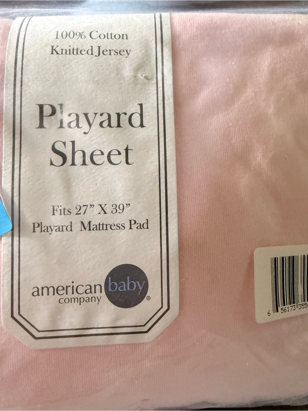 American Baby Cotton Jersey Playard Sheet Blush Pink